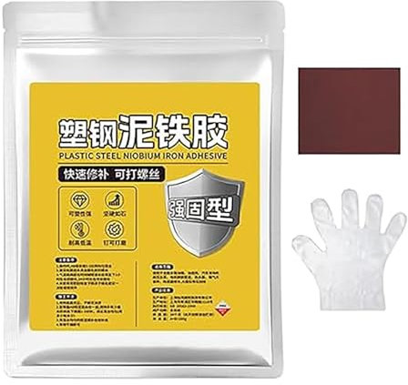 Colla per metalli ad alta resistenza per saldatura, colla per ferro, fango, acciaio plastico da 160 g, gel adesivo universale per sigillatura e tamponamento di tubi con resina epossidica (grigio)