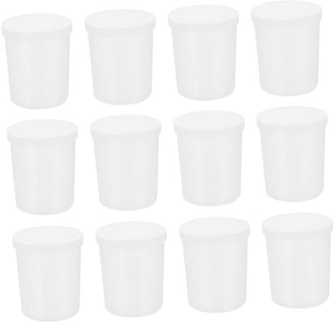 iplusmile 20pcs Plastic Sample Measuring Cups Specimen Collection Cups Leak-tight Seal Measures Measurements for Lab and Testing Graduations