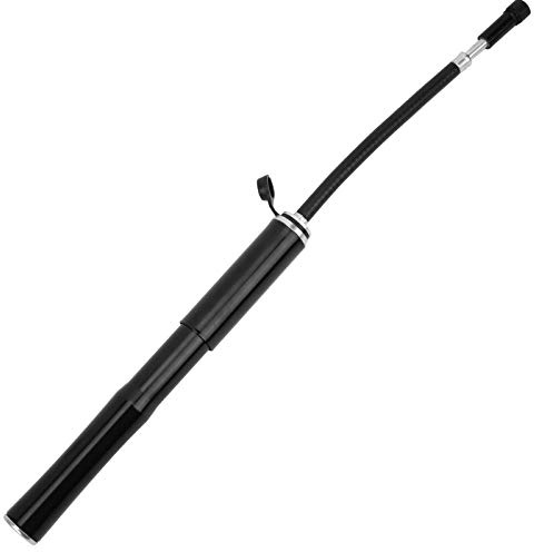 RASTKY Mini Inflador de Neumáticos, Bomba de Aire de Aleación de Aluminio, Bomba de Marco Portátil para Uso de Emergencia para Válvulas Presta (Black)