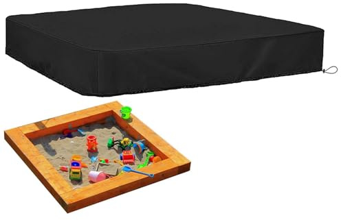 Ytterhölje för sandlåda - presenning, väder- och UV-beständig | skyddande | presenning sandlåda | justerbara elastiska remmar, krokdesign, kontskydd, 150x150x20 cm, Se référer au descriptif, Se