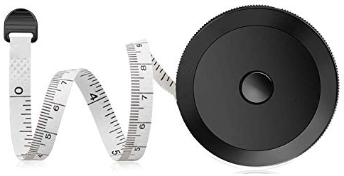 Schneidermaßband Einziehbares Maßband Bandmaß für Stricken Handwerk Körpermaße, 150 cm (schwarz)