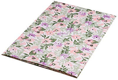 1buy3 Jersey Stoff Gemustert zum nähen | 92% Baumwolle, 8% Elasthan | Kinderstoff | Baumwolljersey | Muster: Blossom Summer Rose | 50cm x 160cm | Grundpreis je m² = €9,99