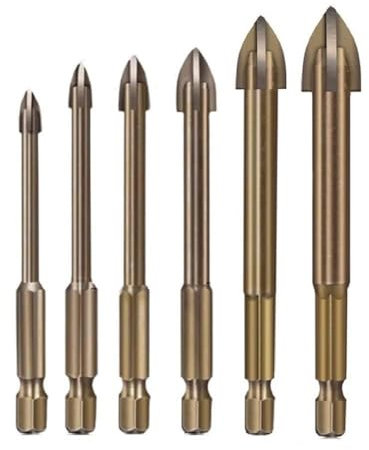 pièces forets de carreaux de céramique outils muraux pièces plastique verre béton trou ouvreur efficace universel outil de forage Triangle Dril