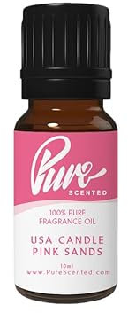 USA Candle Pink Sands Fragrance Oil - 10ml Suitable for Candles, Wax Melts, Cosmetics, Diffusers, Soaps (USA Candle Pink Sands)