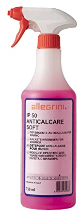 Allegrini IP 50 Anticalcare Soft Detersivo Bagno Liquido Profumato Detergente Spray Sciogli Calcare per Pulizia Casa Marmo Sanitari Doccia e Rubinetteria 12 flaconi da 750 ml