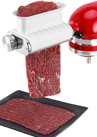 Meat Tenderizer Attachment for KitchenAid Stand Mixer, Adjustable Meat Tenderizer Machine for Beef Pork Steak, Tenderizer Tool with 3 Thickness Settings, Dishwasher Safe