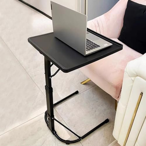 OHMG Bureau Mobile Debout Réglable en Hauteur - Table d'Appoint Portable pour Canapé, Ordinateur, Plateau Repas et Tablette de Lit