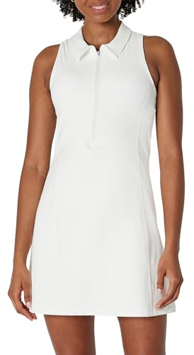 Amazon Essentials Abito Tecnico da Tennis Lungo in FormFlex Morbidissimo Donna, Bianco, XXL