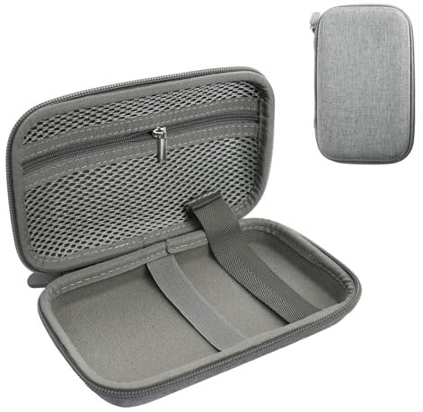 Organizador de Cables Portátil Gris, Electrónico Bolsa de Organizadora Pequeños, Viajes Accesorios para Cable USB, Powerbank, Tarjetas de Memoria -17.5 ×10×5cm