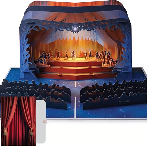 PACKLIST® Tarjeta Pop Up 3D de Teatro, Música, Ópera,.. Un Regalo Original para una Noche de Espectáculo, ideal para Regalar Entradas para un Evento - Disfruta del mejor Espectáculo!