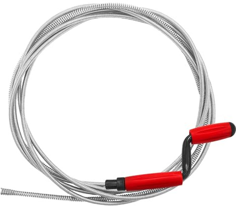 Cable Desatascador Tuberias,5 m x 6mm, Alambre Desatascador,Espiral para Desatascar Tuberias para Fregadero Bañeras Lavabo