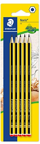 STAEDTLER 120-2 BK5D Noris HB Pencils, 5 Count (Pack of 1), Yellow, Black