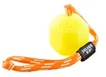 IDC Neon fluoreszierender Ball mit Schnur, 60 mm, Gelb (Hart)