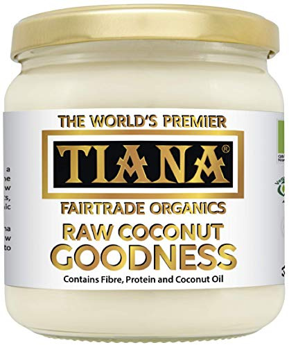 Raw Coconut Goodness 350ml – 100% Organic Unsweetened Coconut Flesh – Cold-Pressed Below 40°C – Dairy-Free, Vegan & Gluten-Free – TIANA