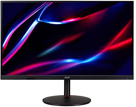 Acer Nitro XV322QKKV Gaming Monitor 31.5 Zoll (80 cm Bildschirm) 4K (UHD), 144Hz, 1ms (G2G), 0.5ms (G2G Min.), 2xHDMI 2.1, DP 1.4, höhenverstellbar, FreeSync Premium, Schwarz