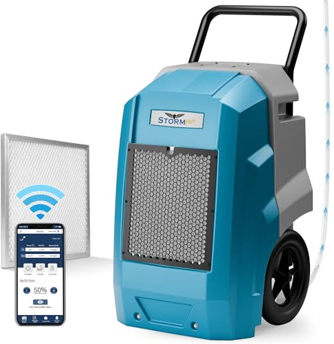 ALORAIR 180 Pints Smart WiFi LGR Commercial Dehumidifier with Pump Drain Hose, 2,300 Sq.Ft Dehumidifier Portable Industrial Dehu with Wheels for Water Damage Restore, Basements, Garages, and Job Sites
