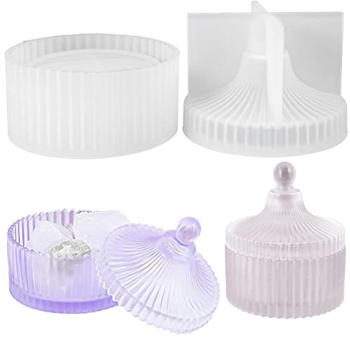 Cisolen Stampi in silicone resina epossidica Scatola di immagazzinaggio Stampo di colata Stampi di gioielli flessibile riutilizzabile contenitore in silicone con coperchio per Artigianato fai da te