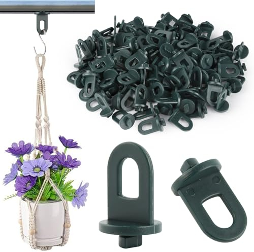 Lot de 100 Clips de Serre - Œillets Stables Avec Grande Capacité de Charge - Dispositifs de Suspension en Plastique - Accessoires pour Rideau de Plantes