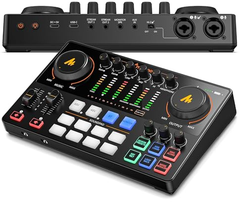 MAONO Podcast Equipment Bundle: Audio Interface mixer with Dual XLR Input for Podcast Streaming - MaonoCaster E2 Gen2