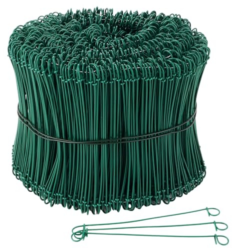 DAJAVE Lot de 1000 fils de reliure en béton, acier inoxydable et durable, 1,4 x 140 mm, avec œillets, fil de liaison en béton, fil pour fleurs, fleurs, 1,4 mm, fil de liaison en béton, fil à œillets