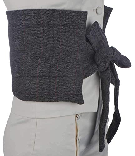 Weizenkissen zum Umbinden, für Entspannung und Wohlbefinden, zum Aufwärmen im Backofen oder Mikrowelle, Füllung ca. 900gr Weizenkörner, 65 x 23cm (Gentleman)