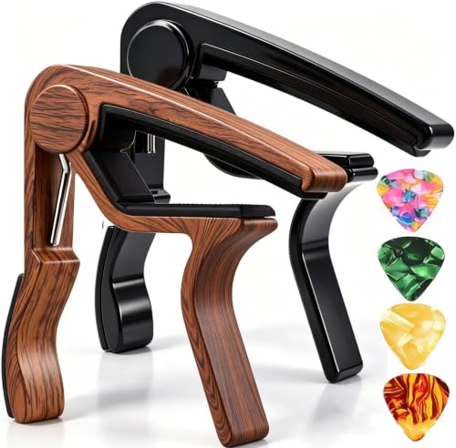 Guitar Capo 2 Pack Capo Guitar Clamp for Acoustic Electric Bass Guitar Ukulele