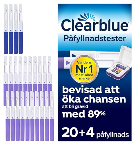 Clearblue 20 Fertilitetstester För Ägglossning Och 4 Graviditetstester. För Användning Med Clearblue Advanced Fertilitetsmonitor, 24 Tester (Monitorn Säljs Separat)