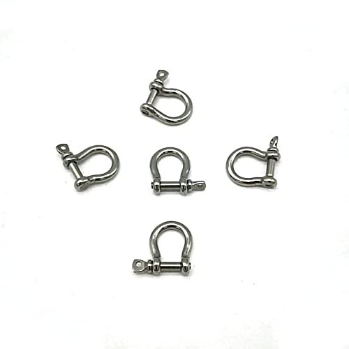 Stainless Steel Bow Shackle,3mm, Silver Color,for Paracord Jewelry, Marine Tackle-5 Pieces