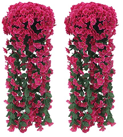 Fycooler Glicine Artificiale Fiori Artificiale Ghirlanda Glicine Pianta Finta Cadente da Esterno,Artificiali Fiori Vine Edera per Decorazioni Floreali Arco Festa Casa Matrimoni All'aperto Da Giardino