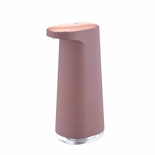 Eivdru Dispensador automático de jabón, dispensador de jabón de mano con inducción infrarroja vertical sin contacto dispensador de jabón recargable para ducha de baño (rosa)