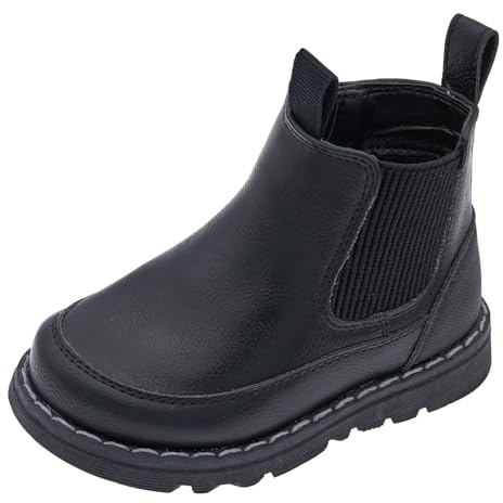 Chicco Stivaletto con elastico laterale, Bambino e ragazzo, Nero, 25, Designed in Italy