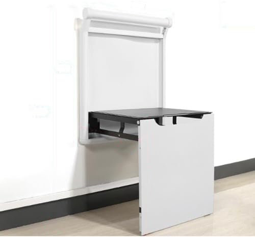 KTLSHY Sgabello Pieghevole da Parete per Indossare Scarpe, Sedia per Doccia Anziani da Muro Pieghevole con Bracciolo, Sedile per Disabili Doccia Pieghevole per Anziani 150kg(Color:White)