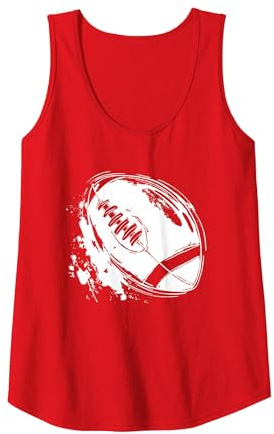 American Football Tank Top, Women, Red, Large