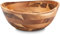 Decorasian Holzschale – edle Akazienholz Schale – Ideal als Salatschüssel aus Holz, Obstschale oder Brotschale – Nachhaltige Holz Schüssel - natur 25.4cm