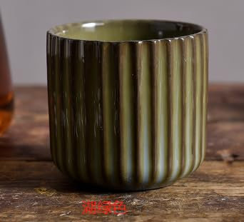 bechoanigel 2 Piezas 101-200 ml Tazas de Gres, Tazas de Café Expreso de Paredes Gruesas sin Asa, Regalo Seguro para Café Expreso Moca en Diseño Moderno para Latte Art