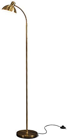 Lámpara de Piso de Arco de Mediados de Siglo, lámpara de Metal Ajustable con Sombra de latón Antiguo para Vivir, Sala Familiar, Oficina, Dormitorio