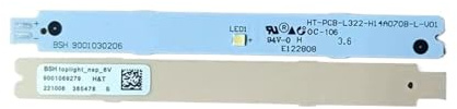 Ersättningsbelysningslist för kylskåp, Kylskåpslampa med ersättningsfunktion for BSH 9001030206 A1 6V vit LED-ljusramp