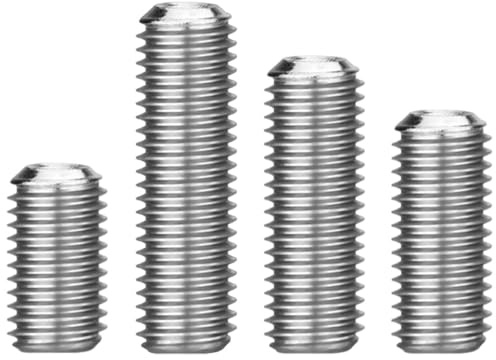 ZEVONDA 20 Piezas Tornillo Rosca sin Cabeza - M6 x 20mm Tornillos de Máquina de Cabeza Plana con Hexágono Interno de Acero Inoxidable DIN 913 / ISO 4026