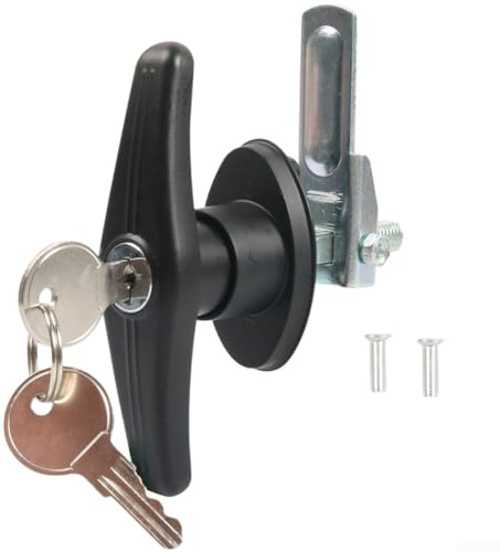 Autilyshop Kit di serratura a T in lega di zinco per porta di stoccaggio per camper, camion, rimorchio, con chiavi, resistente alle intemperie, facile installazione, applicazione versatile