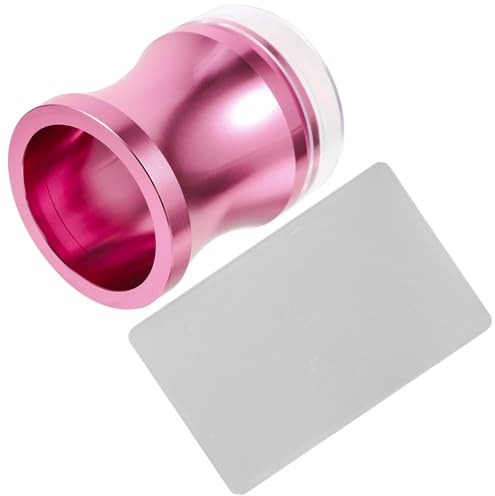 SHERCHPRY Stampo per Unghie in Silicone Trasparente Grande, Timbratore Riutilizzabile per Nail Art, Stencil per Punta Francese, Strumenti per Manicure Fai da Te, Kit per Colore Casuale