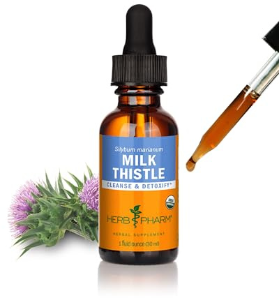 Herb Pharm Milk Thistle Seed Liquid Extract for Liver Function Support - 1 Ounce
