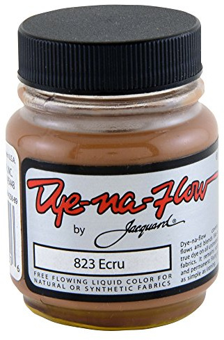 Jacquard Dye-Na-Flow Ecru Fabric Paint, Liquid Acrylic Colour for Silk Painting, Wood Staining, Leather Art and Textile Crafts, 2.25oz