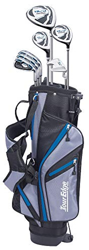 Tour Edge HL-J Junior Complete Golf Set with Bag (Right Hand, Graphite, 1 Putter, 3 Irons, 1 Hybrid, 1 Fairway, 1 Driver 11-14 YRS) Royal Blue