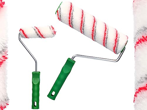 ToolSpace Duocolor Malerset Streichen – Farbroller Wandfarbe Malerrolle Malerset – Malerbedarf, Werkzeuge & Tapeten – Lackrollen für Lacke – Malerrolle Klein – 25cm & 11cm