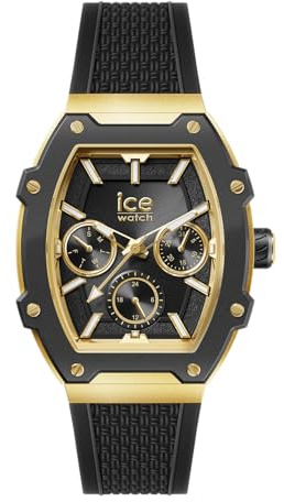 ICE-WATCH - Ice boliday Black Gold - Montre Noire pour Homme avec Bracelet en Silicone - 023901 (Medium)