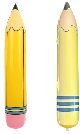 IDNVFY 2 Piezas De Globos A Lápiz, Globos De Aire De Dibujos Animados Inflables, Accesorios para Educación Física, Juguetes para Niños Al Aire Libre, Decoraciones Divertidas para Fiestas.