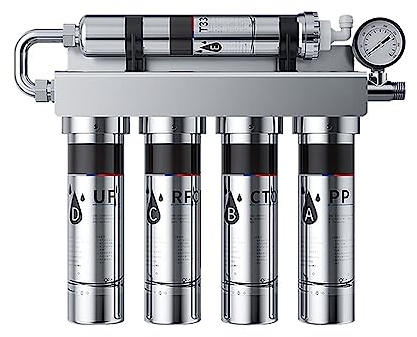Filtre Osmose Inverse, Système de filtration d'eau de purificateur d'eau d'UF d'acier inoxydable, machine de purificateur d'eau d'ultrafiltration de cuisine sous l'évier en 5 étapes