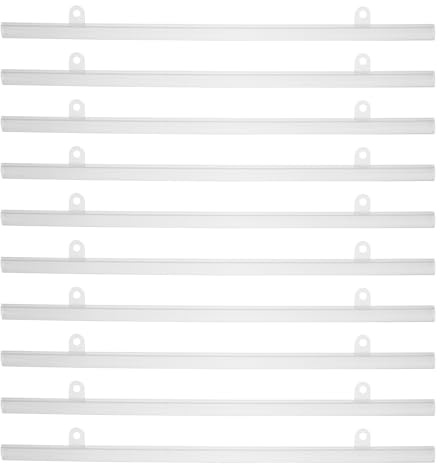 FUOYLOO Asta Sospensione Poster in PVC 10 Pezzi Ganci e Catene 40 CM per Centri Commerciali e Supermercati, Barre Multiuso per Appendere Banner e Cartelloni Facilmente