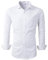 Mens Long Sleeve Dress Shirts Slim Fit Casual Business Formal Button Down Shirt (C455 White, M)