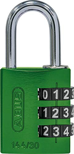 ABUS Lucchetto a combinazione con numeri grandi, verde, 30 mm